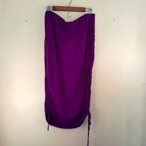 Shein Purple Maxi Skirt Adjustable Side Ties Stretchy Fabric 3XL